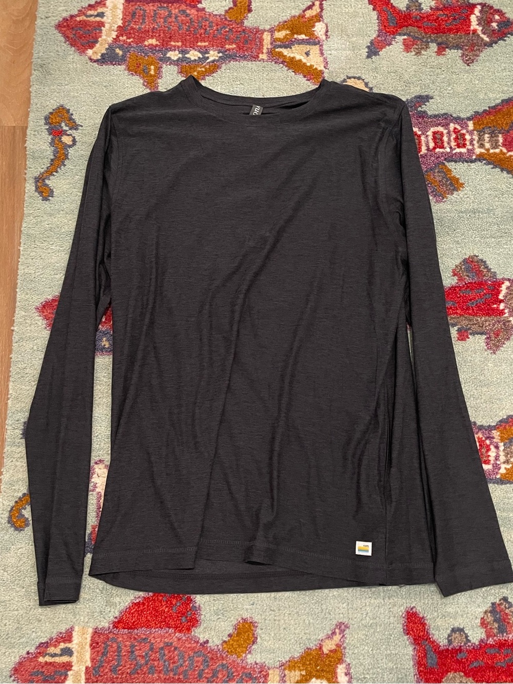 Vuori Men’s Longsleeve Dark Gray Soft Athletic Long Sleeve Shirt
